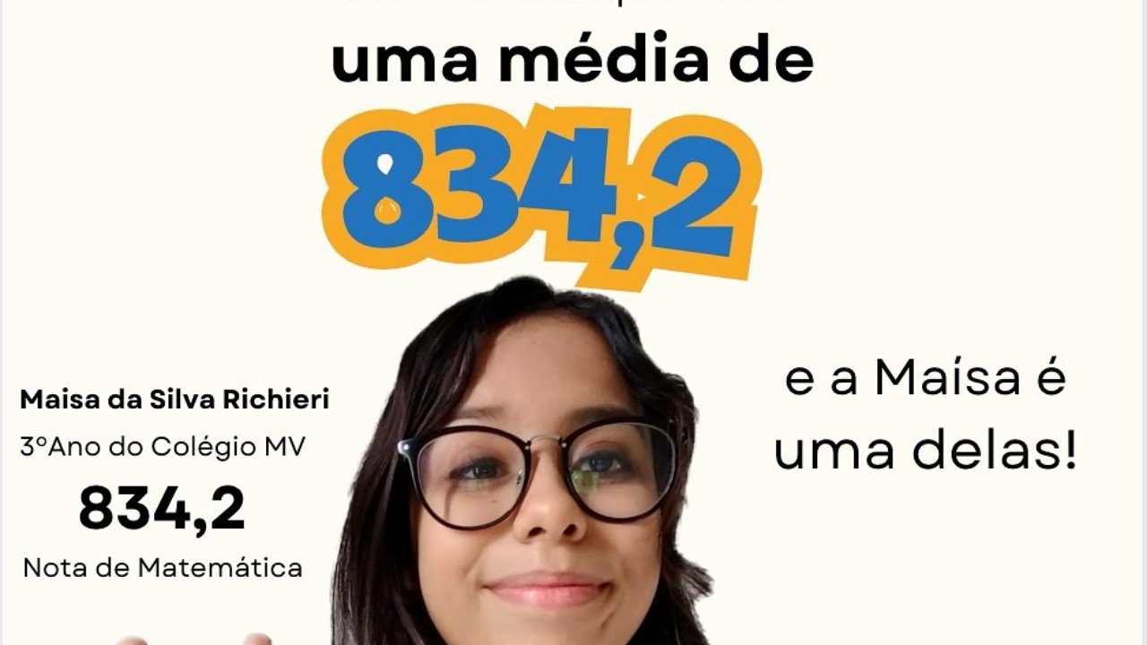 Colégio MV no TOPO do Enem 2024